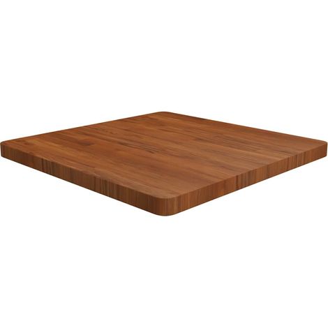 vidaXL Dessus de table carré Marron foncé 70x70x4cm Bois chêne traité (1/4)