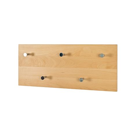 Portemanteau mural 60x25 cm en hêtre massif