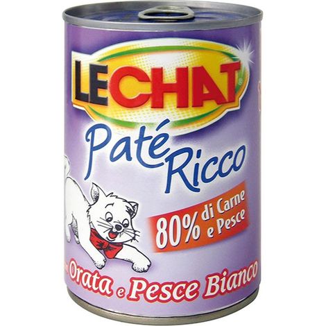 Monge LeChat Cat Patè con Orata e Pesce Bianco - Lattina 400 Gr -