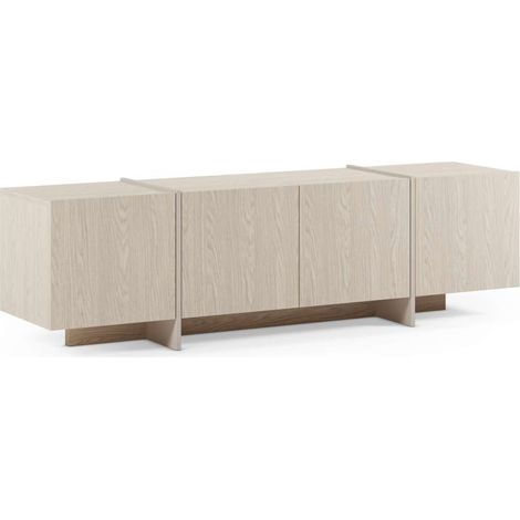 Mueble para televisión 4 puertas mod-Bibiana acabado crema, 177.6cm(ancho) 55cm(alto) 35cm(largo) (1/5)