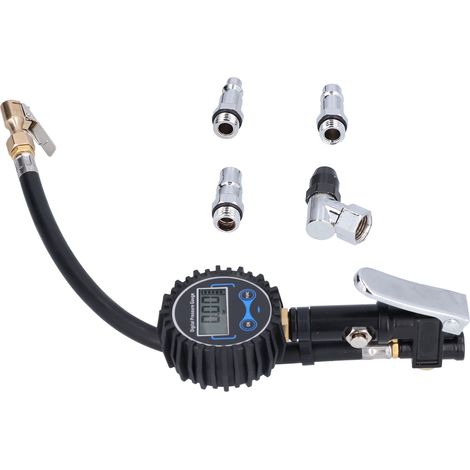 Reifendruckmesser 200 PSI/14 BAR, Druckmesser mit LED-hintergrundbeleuchtetem LCD-Bildschirm, digitaler Reifenfüller für Auto, Transporter, Motorrad, Quad, präzises Messinstrument. (1/5)