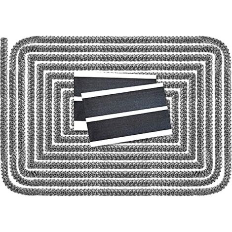 Ofen Dichtschnur, Dichtungsband für Kaminofen, Ofendichtung Feuerfest für Kamin mit Endabbinder (Φ 6mm x 2.5m) (1/5)