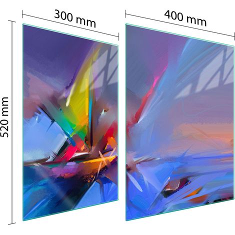 Plaque de protection en verre pour poêle 70x52 pièces (1/5)