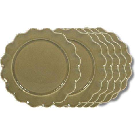 Table Passion - Assiette à dessert verte Agra 21 cm (lot de 6) (1/3)