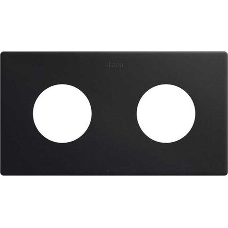 SIMON 270 Marco estética mínima para enchufes con 2 elementos negro mate 27110620-098