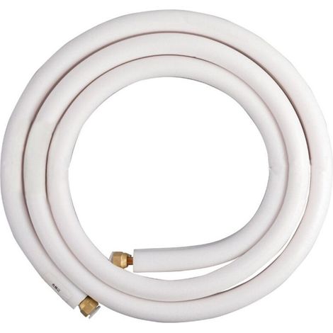 Tuyau de cuivre pour climatiseur 4M Isolation double couche 9mm Compatible systèmes mini-split Résistance UV et déformation (1/4)
