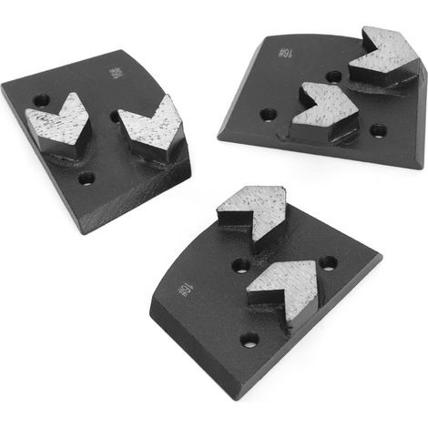 3-teiliges Set Diamantschleifblöcke in Pfeilform mit 2 Zähnen für Betonschleifmaschinen (1/5)