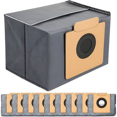 Lot de 10 sacs à poussière compatibles Eufy Clean X8 Pro et X10 Pro Omni (1/2)