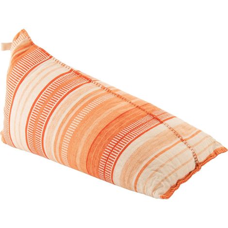 Pouf poire ligné écru et orange foncé - écru et orange foncé (1/5)