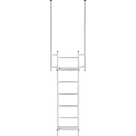 Echelle fixe sans crinoline de 1.00m avec sortie et 2 pattes de fixation en U - CS/FSC/100