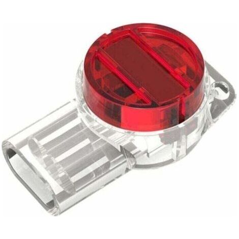 100pcs UR K3, XU Cable Connector, Quick Splice Connector Water Resistant Terminals (3 Holes, Red) - (1/4)