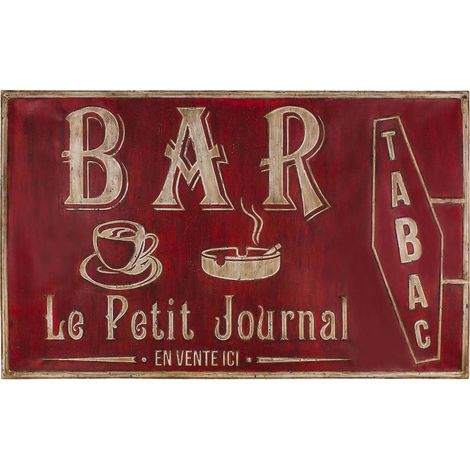 Grande plaque vintage en fer 122,5 x 74 cm Bar tabac (1/2)
