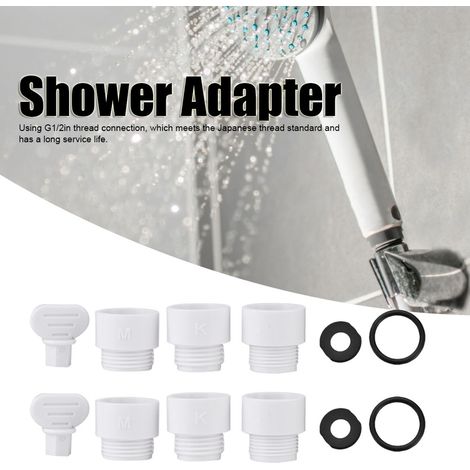 Adaptateur de douche japonais ABS, connecteur KMG, convertisseur de tuyau, accessoire de salle de bain, filetage G1/2 po (1/5)