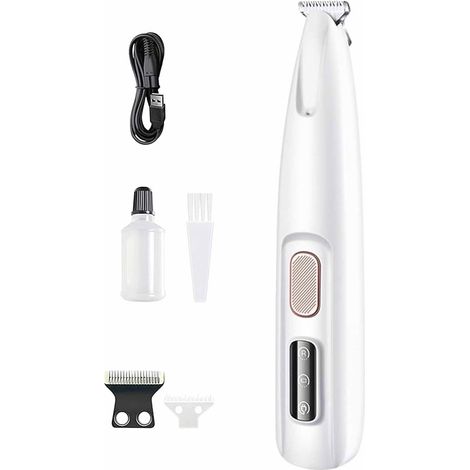 Coupe-griffes pour animaux, tondeuse électrique silencieuse et étanche pour chiens, pour une coupe précise et douce des griffes, des yeux, des oreilles et des poils du visage des chiens et des chats. (1/5)