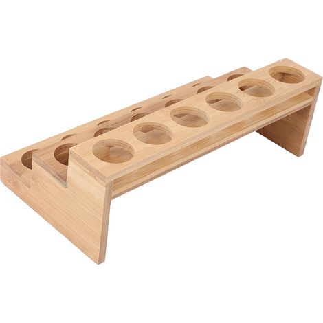 Support à bouteilles d'huiles essentielles en bambou, diamètre 35mm, rangement et étagère de présentation (1/5)