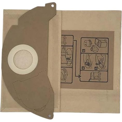 Paquete de 10 bolsas para aspiradora, compatibles con Kärcher WD2 / MV2 (Art. No. 6.904-322.0) (1/4)