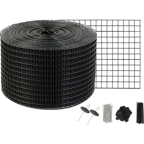 Installation facile - Grille anti-oiseau pour panneaux solaires, rouleau maille 12,7 mm avec 100 attaches inox (1/5)