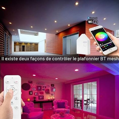 Spot Led Encastrable Plafonnier Lampe Bluetooth plafond encastré salon cuisine ktv bars (1/3)