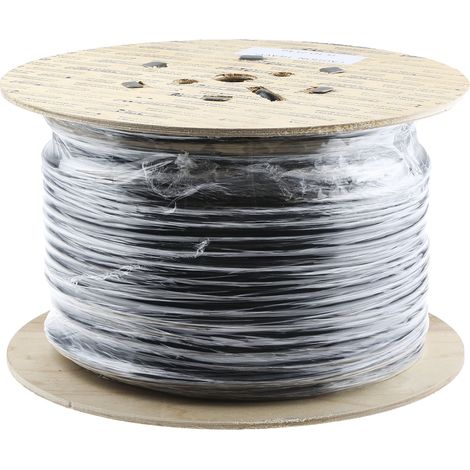 Rs Pro – Câble d'alimentation 3G2,5 mm² – Longueur 100m – Gaine PVC noir – Courant 20A – Tension 500V – Diamètre 11,4mm