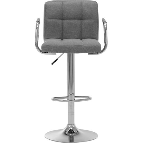 vidaXL Taburete de cocina tela gris claro (1/2)