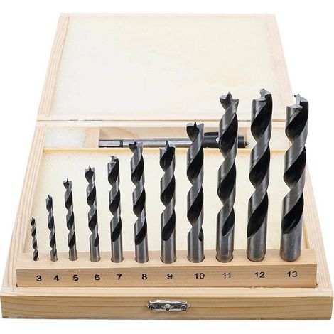 Jeu de Mèches à Bois et Trépans de Forage 14 pcs - Acier, Polyvalent et Précis, Pro - D-Work
