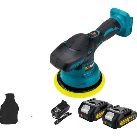 Polisseuse de voiture, vitesse réglable, compatible avec les batteries lithium 18V, 2 Batterie (1/2)