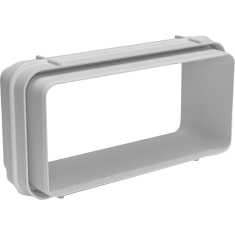 optimAIRo N10026 Flachkanalverbinder, Lüftungskanal Adapter Verbindungselement, schnelle Installation, Kunststoff weiß 111 x 54 (1/3)