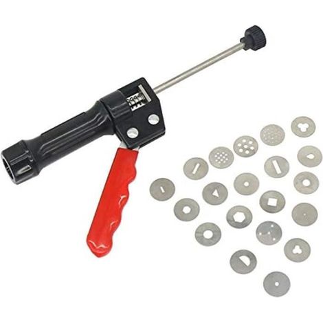 Extrudeuse de Pâte à Sucre - Non spécifié - Presse à Bonbons Mous - 20 Moules Inclus - Rouge - 12 cm (1/4)