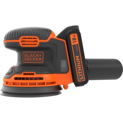 BLACK+DECKER BDCROS18 Akku Exzenterschleifer 18V 125 mm mit 1,5Ah Akku (1/5)