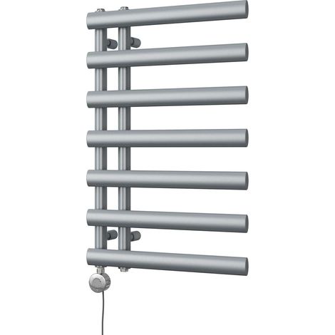 Elyan - Silver Electric Towel Rail H766mm x W500mm 300w Thermostatic (1/3)