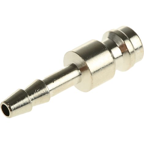 Raccord rapide pneumatique RS PRO, Tuyau cannelé vers Mâle 4mm en Laiton ( Prix pour Paquet de 5 ) (1/2)