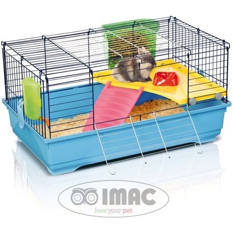 Imac Ronny 80 jaula azul o gris claro para pequeños animales