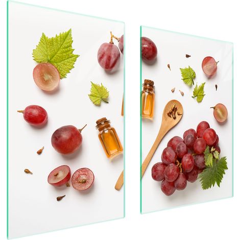 PLAQUE DE PROTECTION EN VERRE POUR CUISINE 65x52 FRUITS (1/5)