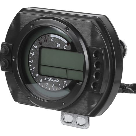 Compteur de vitesse numérique LCD universel 12V pour moto, 0-199 km/h, tachymètre avec odomètre, pièce de rechange pour tableau de bord (1/5)