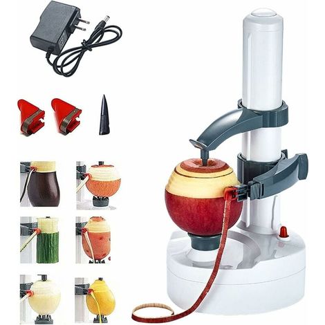 Eplucheur Electrique - Hauteur Reglable 5 A 15 Cm - 2 Lames Inoxydables - Pour Pommes De Terre Et Fruits Ronds - 1 Unite (1/5)