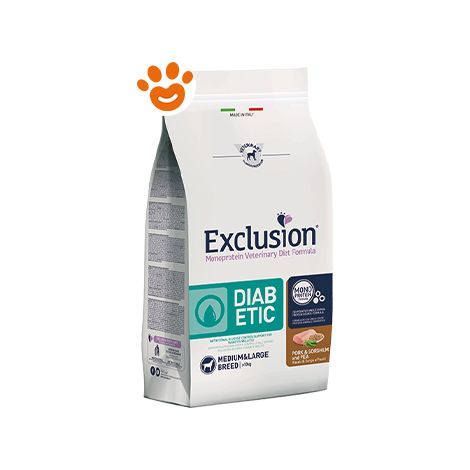 Crocchette Cane Diabetic Medium Pollo 2 kg Exclusion (1/2)