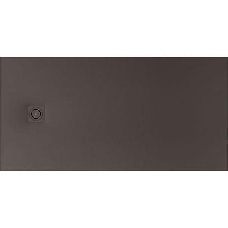 Receveur de douche extra plat en Stonex® Terran-N+Grille Twist - 1000x900mm - Café (1/2)