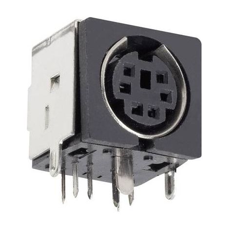 Mini DIN embase femelle horizontale BKL Electronic 0204046 Nombre de pôles: 3 noir 1 pc(s) (1/2)