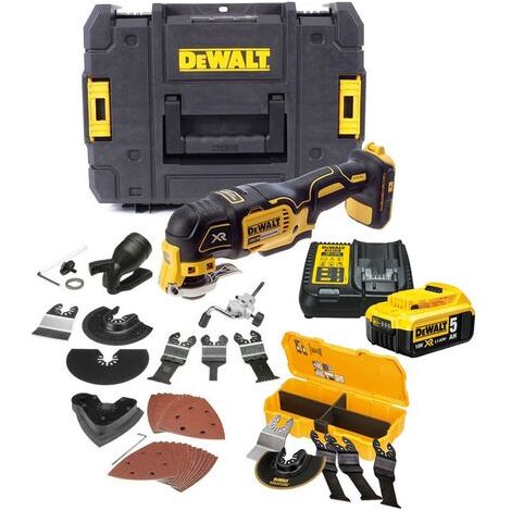Dewalt DCS355P1 18v XR Brushless Oscillating Multi Tool + 40 Accessory Kit 5.0AH (1/5)