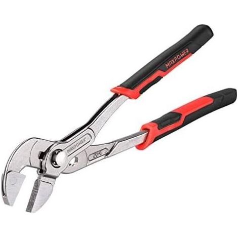 Pince-clé 250 mm, pince multiprise 2 en 1, clé multiple, largeur de mâchoire max 80 réglage fin par simple pression d'un bouton, acier CR-V Noir - (1/5)