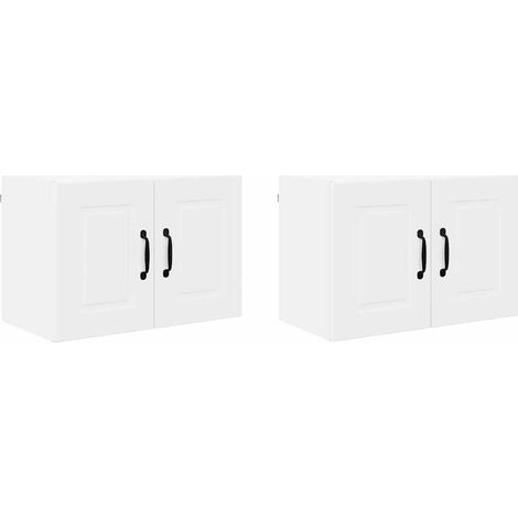 Meuble mural de cuisine,Armoire de cuisine avec porte 2 pcs Blanc 60 x 31 x 40 cm CFW31722 (1/5)