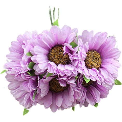 HOW-E Outil de confection de couronnes de fleurs artificielles inodores en tissu, chrysanthème artificiel pour accessoires photoviolet (1/5)