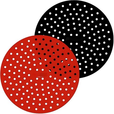 Tapis de cuisson en silicone lavables et réutilisables pour friteuse à air, antiadhésifs et résistants.-Round 8 Inches