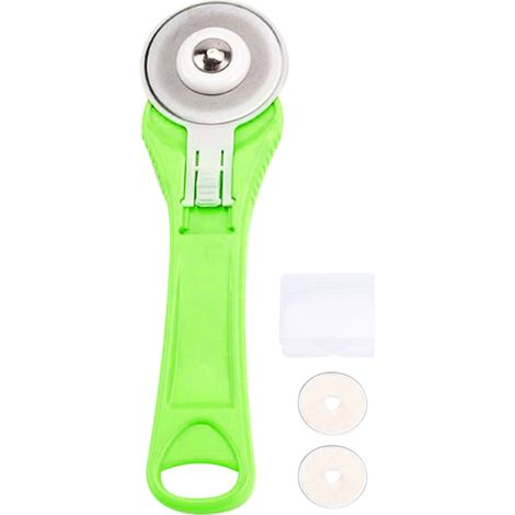 Lot Cutter Rotatif Molette Couteau Plat Coupe DIY Tissu Outils Couture Garment Vert (1/5)
