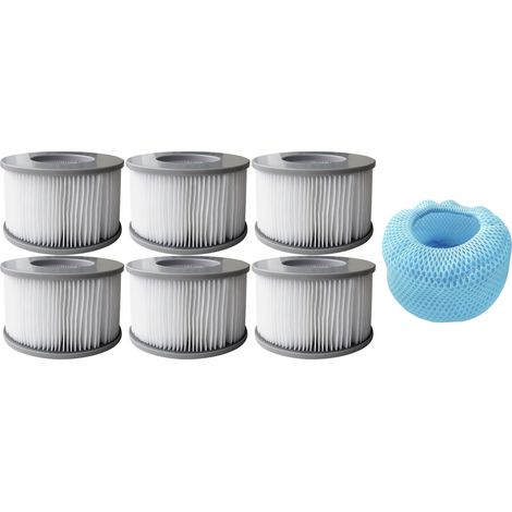 6pcs 90 Pleats Filter Cartridge and 1 Mesh Cover - B0303606 (1/5)