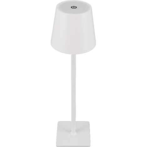 Lampe de table sans fil, 3 modes de couleur, commande tactile, intensité variable, batterie 4000 mAh, rechargeable par USB, idéale pour la lecture dans une chambre ou un bureau (blanc). (1/5)