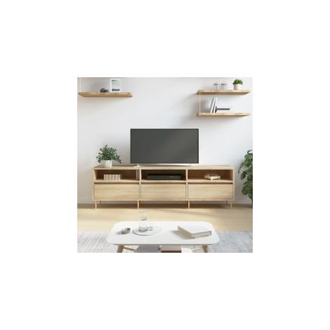 Meuble TV chêne sonoma 150x30x44,5 bois d'ingénierie (1/5)