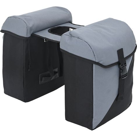 Fahrradtasche Grau und Schwarz 31,5 x 15,5 x 40 cm Polyester vidaXL (1/5)