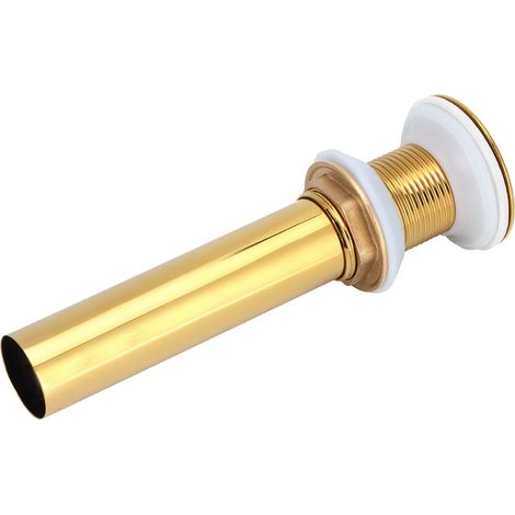 Goldener Abflussstopfen – kleiner Rücklauf ohne Loch – Badezimmer/Küche – Waschbecken