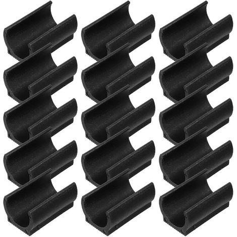 Embouts de pieds de chaise en plastique noir compatibles avec tapis antidérapants (25 pièces) (1/5)